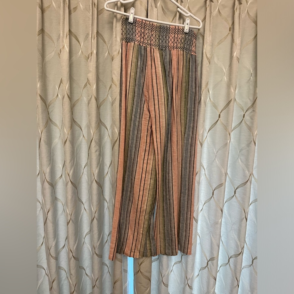 Wide leg linen pants.Multiple colors.